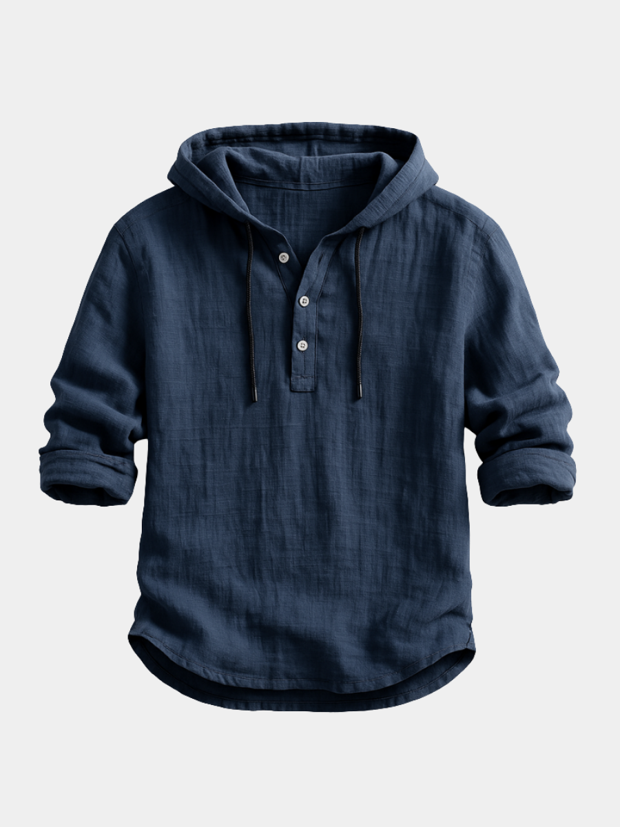 Valmont Paris™ | chemise en mélange de lin avec capuche