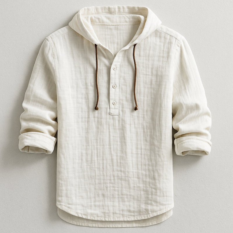 Valmont Paris™ | chemise en mélange de lin avec capuche