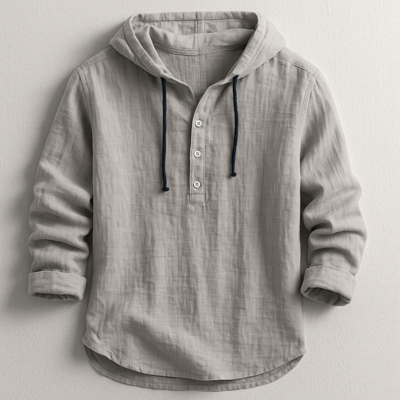 Valmont Paris™ | chemise en mélange de lin avec capuche
