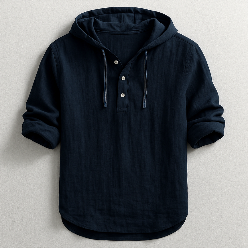 Valmont Paris™ | chemise en mélange de lin avec capuche