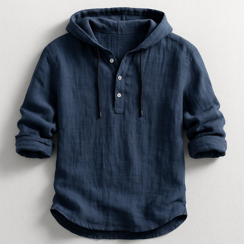 Valmont Paris™ | chemise en mélange de lin avec capuche