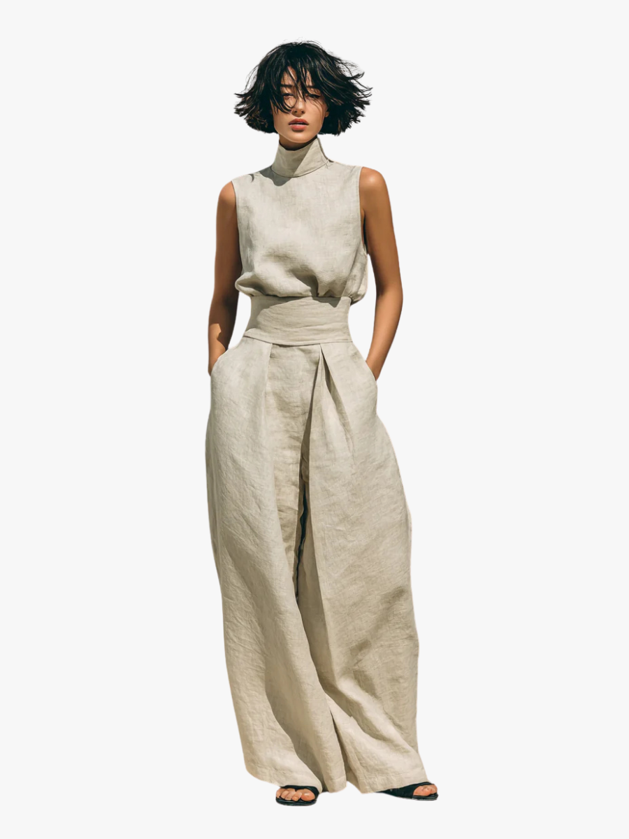 Valmont Paris | ENSEMBLE PANTALON LARGE EN COTON POUR FEMME