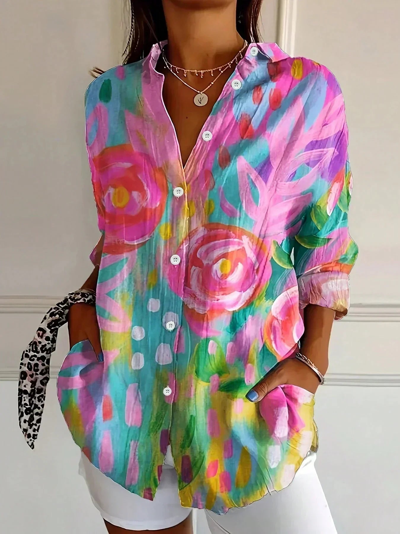 Astrid | Blouse à motifs colorés