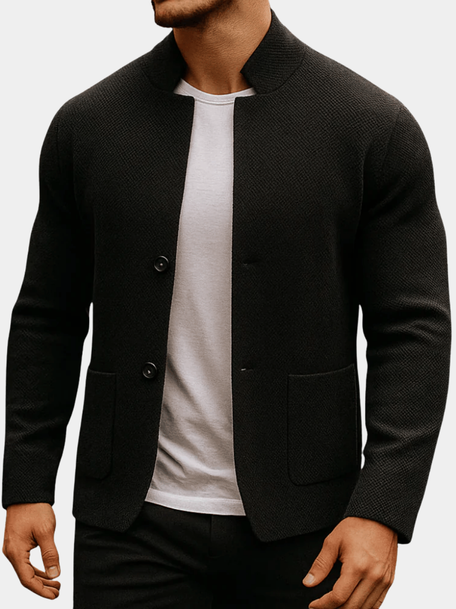 Valmont Paris™ | GILET EN MAILLE TEXTURÉE POUR HOMME