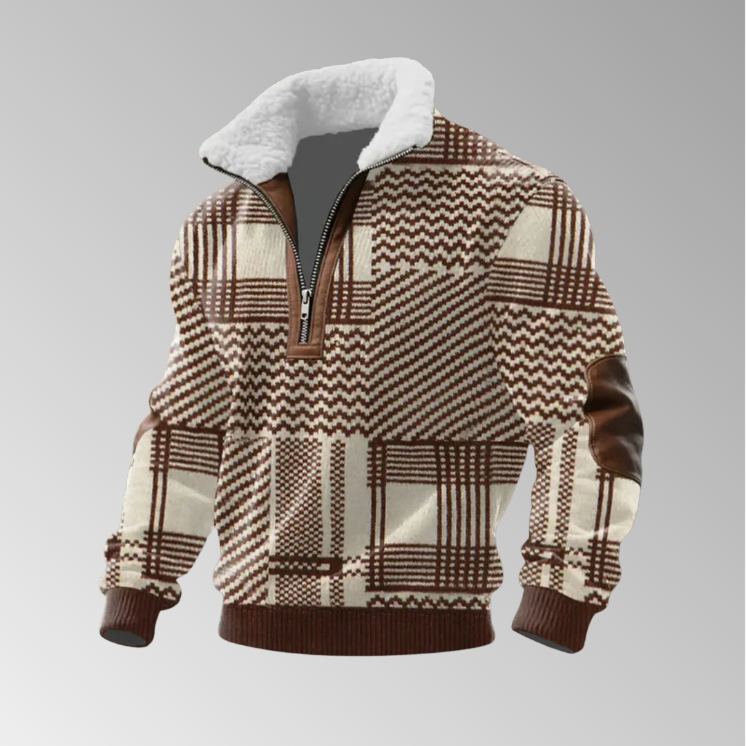 Patrick | Pull en polaire avec zip et col montant