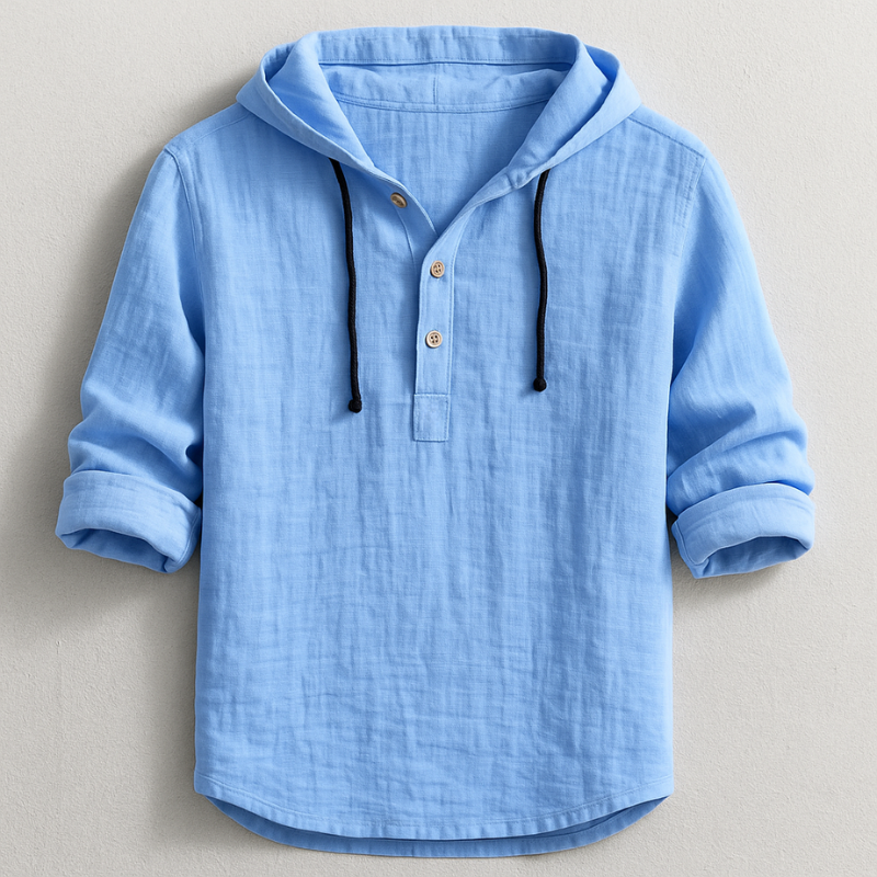 Valmont Paris™ | chemise en mélange de lin avec capuche