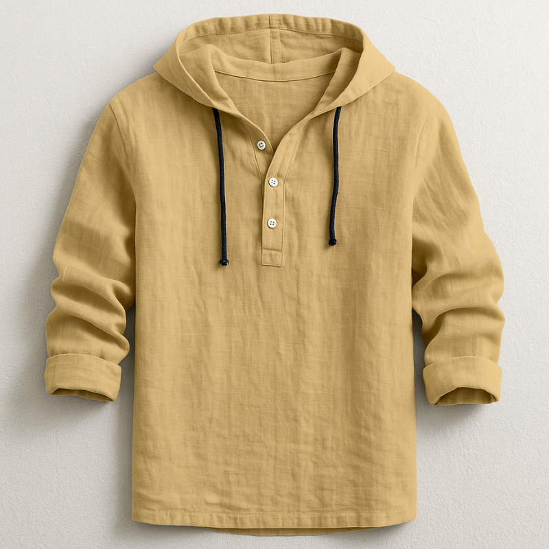 Valmont Paris™ | chemise en mélange de lin avec capuche