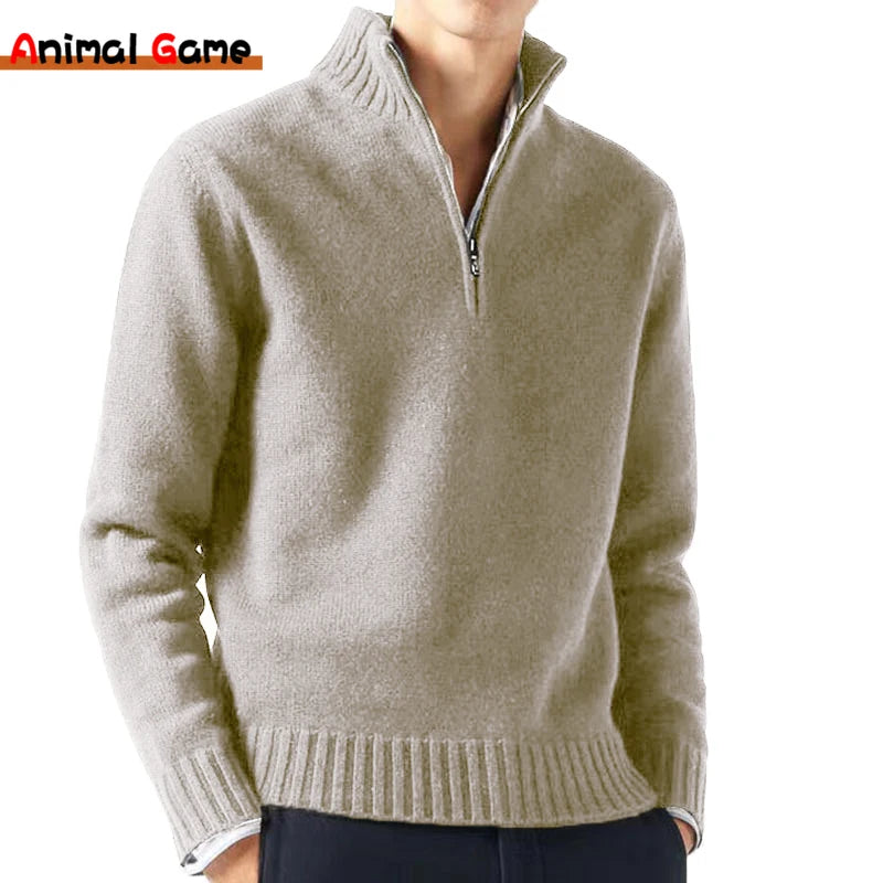 Automne hommes col roulé chandails tricots pulls couleur unie à manches longues pull mâle décontracté quotidien manteaux chauds