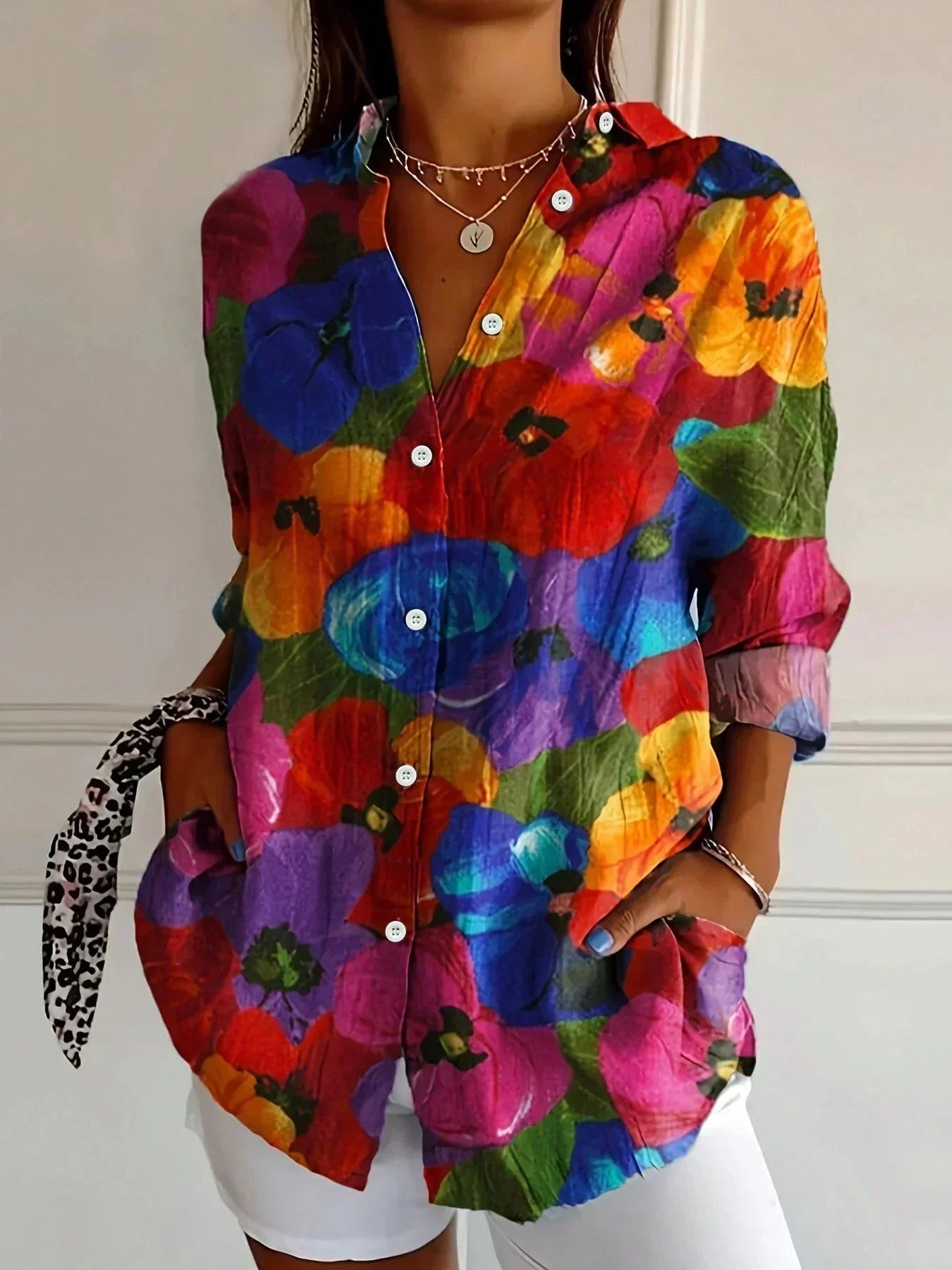 Astrid | Blouse à motifs colorés