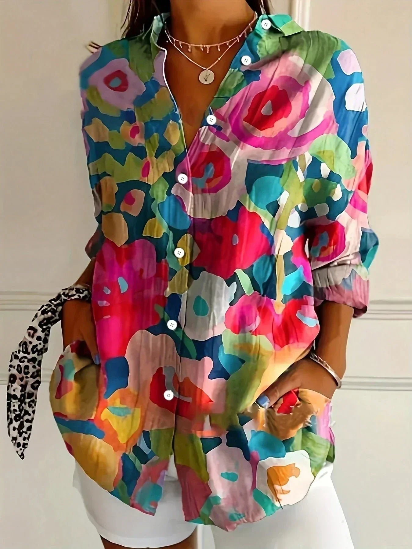 Astrid | Blouse à motifs colorés