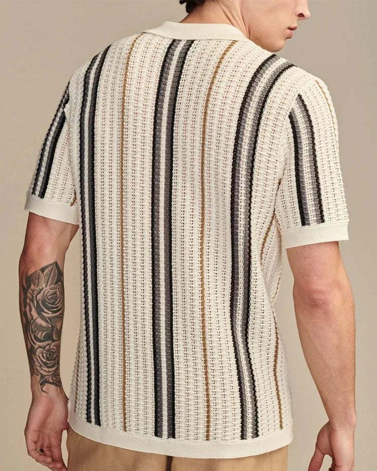 Men's Casual Striped Viscose Shirt - Léandre Shirt