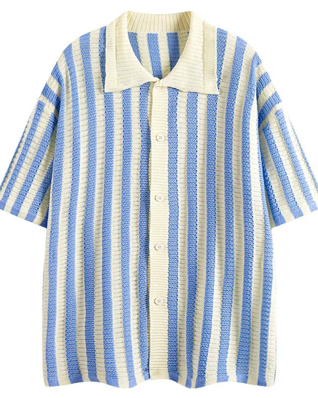Men's Casual Striped Shirt Old Money Style - Sailor Shirt