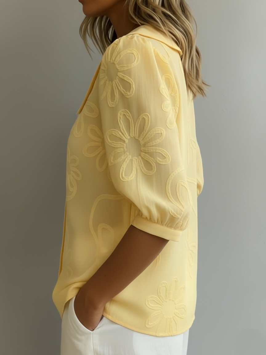 Zélie ™ — Blouse légère florale élégance naturelle