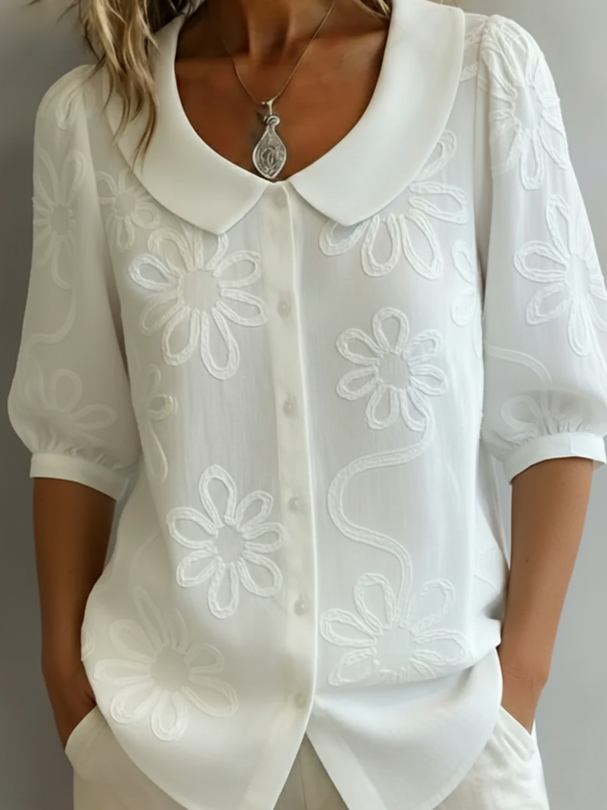 Zélie ™ — Blouse légère florale élégance naturelle