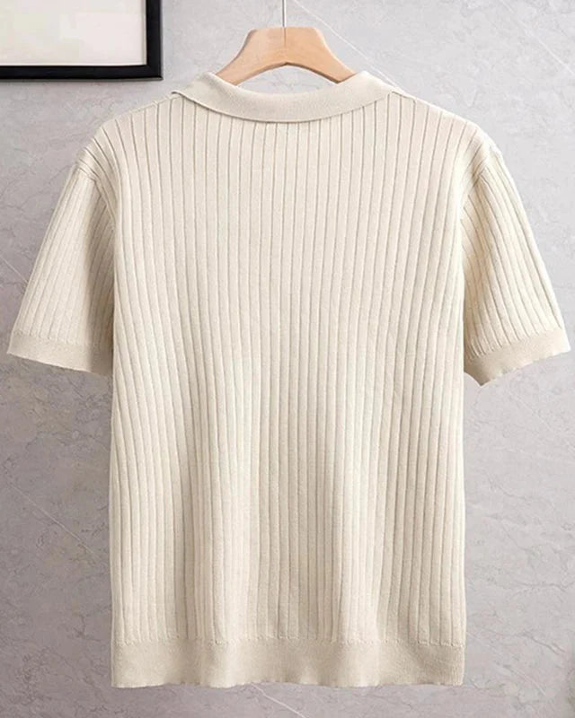 Men's Breathable Short Sleeve Polo Shirt Old Money Style - Polo Louis