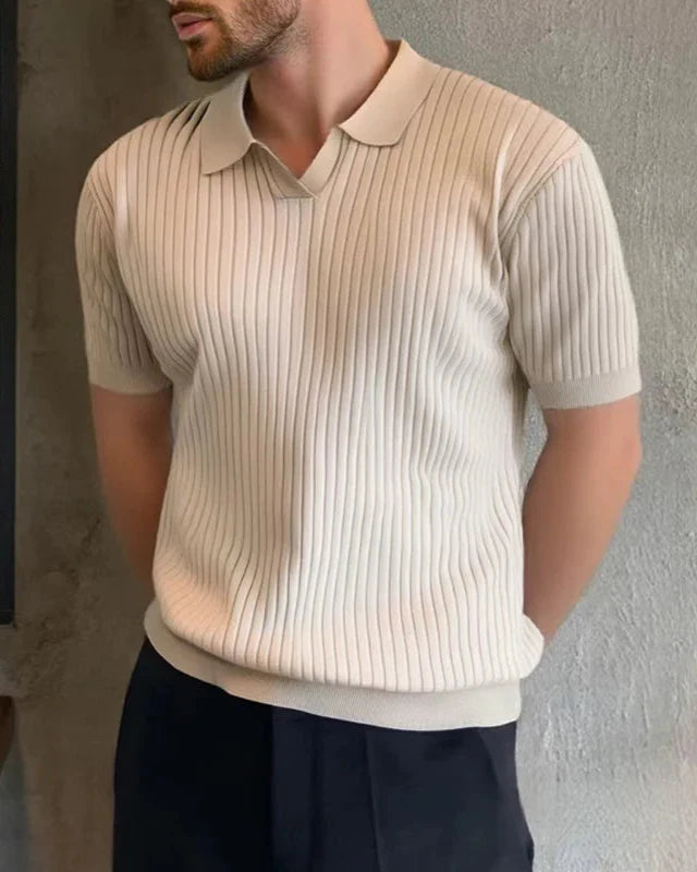Men's Breathable Short Sleeve Polo Shirt Old Money Style - Polo Louis