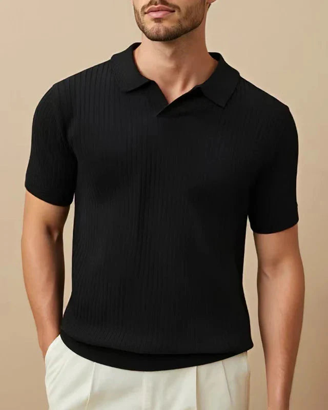 Men's Breathable Short Sleeve Polo Shirt Old Money Style - Polo Louis